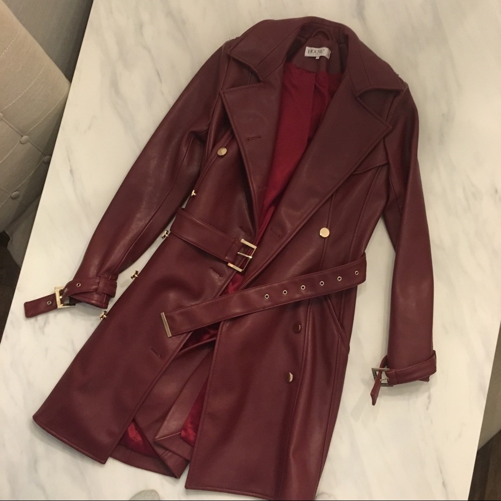 House of CB Vegan Leather Coat